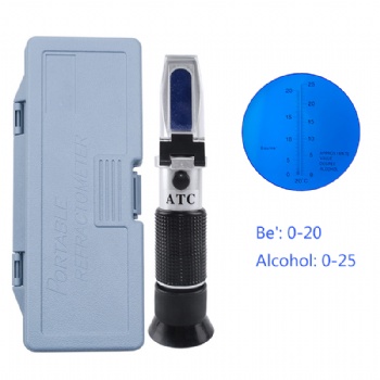 Refractometer Be': 0-20, Alcohol 0-25